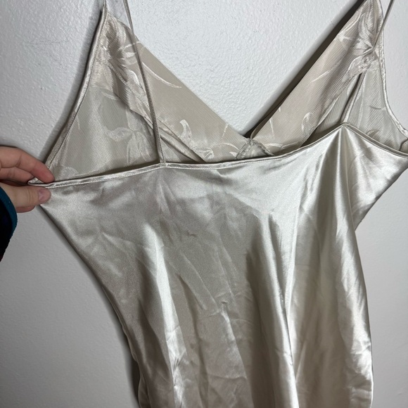 Vintage Val Mode Lingerie Shimmery Gold Night Gown Slip Dress - Picture 9 of 11